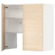 METOD kitchen cabinet with light ash door, adjustable shelves, and hinged doors.