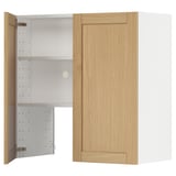 METOD kitchen cabinets with forbaka oak veneer doors, offering classic design and adjustable shelves.