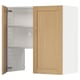 METOD kitchen cabinets with forbaka oak veneer doors, offering classic design and adjustable shelves.