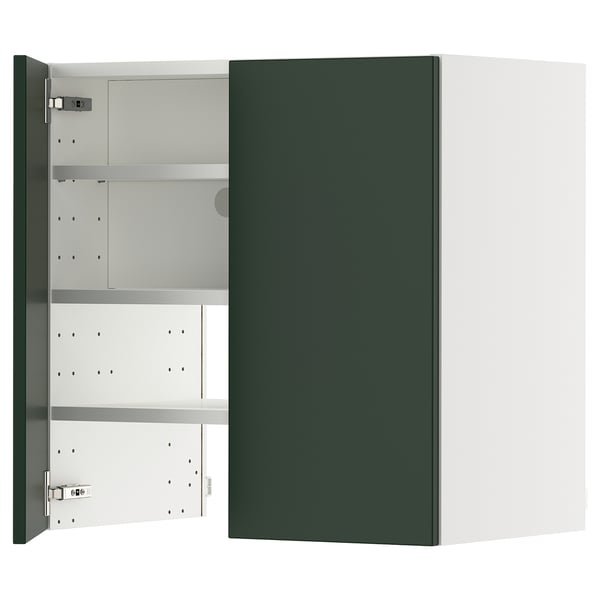 METOD kitchen cabinet, green, rectangular, adjustable shelves, modern design.