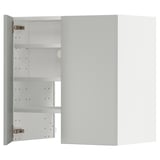 METOD kitchen cabinet; light grey; modern design; rectangular; organized shelves.