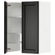 Modern dark gray METOD cabinet with adjustable shelves and black frame.