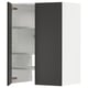 Modern black cabinet from METOD kitchen system, rectangular with adjustable shelves, sleek design.