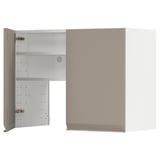 METOD kitchen unit, grey-beige, square, modern design, with open sections.