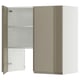 Modern wall-mounted cabinet with light-colored doors, featuring a sleek, minimalist design and one shelf inside.