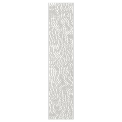 Grey wavy-patterned storage door, fits pax system, soft organic design.