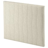 Rectangular, beige acoustic screen, plain fabric, 80 cm deep, MITTZON brand.