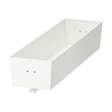 MITTZON white rectangular storage container with steel legs and side handles.