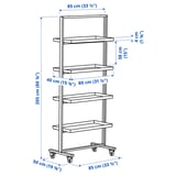 Illustration with measurements for the product: MITTZON.