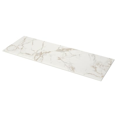 MÖCKLARP Custom made worktop, matt white/marble effect high pressure porcelain, 1 m²x2.0 cm