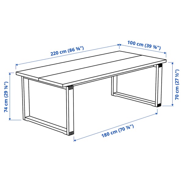 Illustration with measurements for the product: MÖRBYLÅNGA.