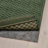 MORUM Rug flatwoven, in/outdoor, dark green, 160x230 cm