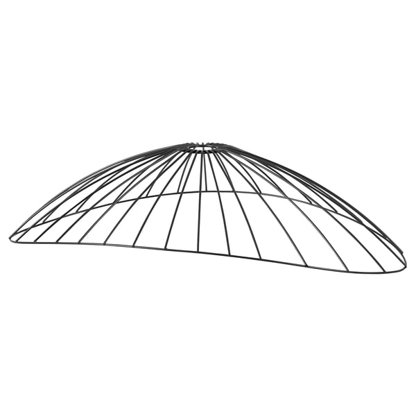 MOTSJÖ: sleek, wireframe, black, elliptical lamp.