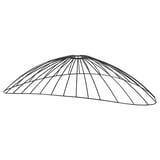 MOTSJÖ: sleek, wireframe, black, elliptical lamp.