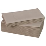 Stack of beige, rectangular paper napkins, neatly folded.