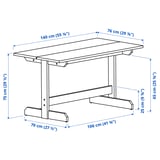 Illustration with measurements for the product: NACKANÄS.