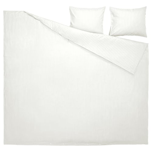 NATTJASMIN Duvet cover and 2 pillowcases, white, 240x220/50x60 cm