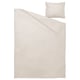 NATTJASMIN bedding set, beige with fine stripes, soft cotton-lyocell blend, rectangular with pillow.