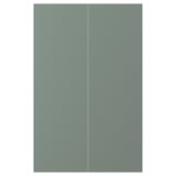 NICKEBO doors, grey-green, sleek and smooth, modern straight lines, durable foil.