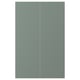 NICKEBO doors, grey-green, sleek and smooth, modern straight lines, durable foil.