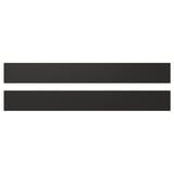 Black rectangular panels; modern, stylish design; recycled materials.