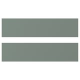 Image shows two horizontal grey-green panels, smooth and rectangular, representing NICKEBO fronts.