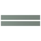 Image shows two grey-green NICKEBO panels, sleek and matte, with straight edges.