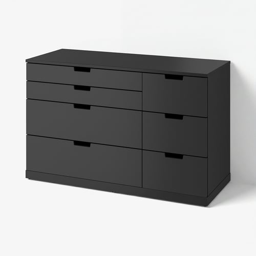 NORDLI Chest of 7 drawers, anthracite, 120x76 cm