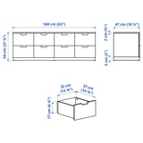 Illustration with measurements for the product: NORDLI.