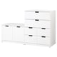 Option: White NORDLI chest & drawer set, modern, clean lines.