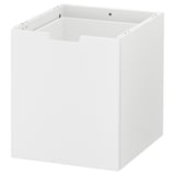 White NORDLI square drawer unit, clean modern design, smooth edges, empty, no top panel.