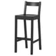 Option: NORDVIKEN black bar stool. Solid pine with ash veneer seat & back. Simple, sturdy design.