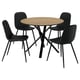 NORRMJÖLE / NORDMANSSKÄR Table and 4 chairs, oak effect black/Bomstad black, 105 cm