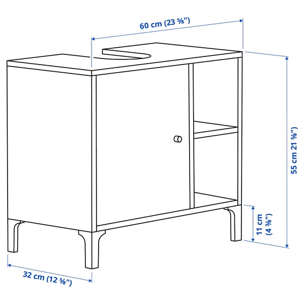 Illustration with measurements for the product: NORSÄLVEN.