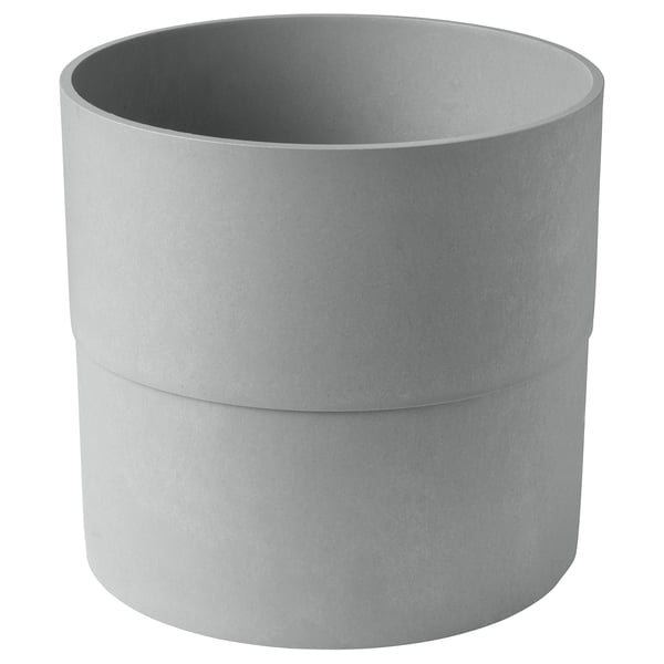 Gray recycled plastic planter