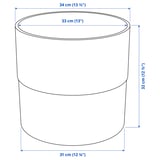 Illustration with measurements for the product: NYPON.