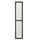 Black-framed glass door, rectangular, modern design.