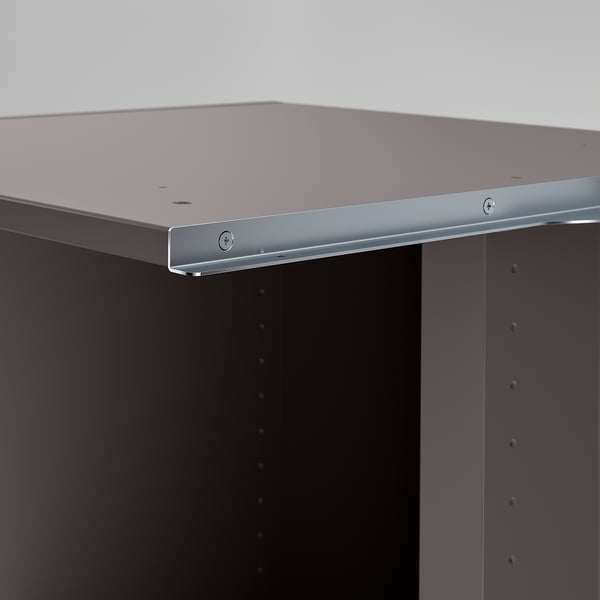 Modern storage solution featuring smooth, semi-matte surface and sturdy metal brackets, showcasing high-quality design and assembly.