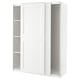 Option: White PAX wardrobe with mirrored sliding doors.