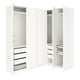 PAX / TONSTAD Corner wardrobe, white/off-white, 210/160x236 cm