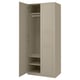 Option: PAX / TYSSEDAL Wardrobe combination, grey-beige/grey-beige, 100x60x236 cm