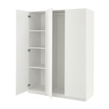 PAX / VINTERBRO Wardrobe combination, white/white, 150x60x201 cm