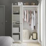 PAX / VINTERBRO Wardrobe combination, white/white, 150x60x201 cm