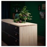 PINNARP Custom made worktop, ash/veneer, 63.6-125x3.8 cm