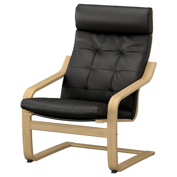 POÄNG Armchair, oak/Grann black