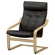 POÄNG Armchair, oak/Grann black