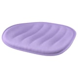 Lavender-colored PYNTEN seat pad for desk chairs, soft with anti-slip underside.