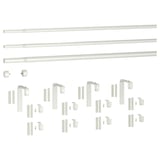 RÄCKA white curtain rod kit: 3 adjustable rods & various mounts. Modern, versatile, easy diy.
