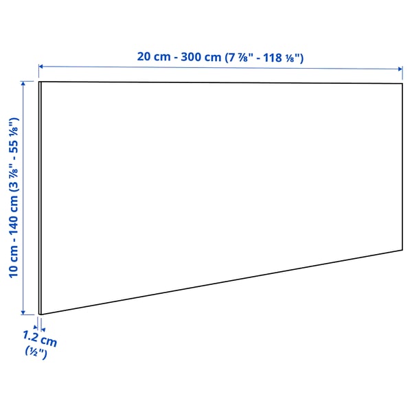 RÅHULT Custom made wall panel, white mineral effect/quartz, 1 m²x1.2 cm