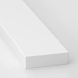 White wall edging, prevents leaks, seamless.